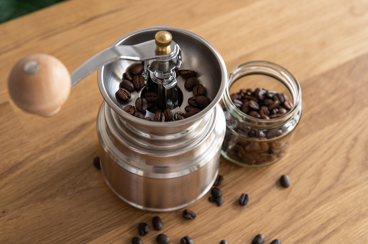 Kaffeebohnen fuer Espresso mahlen